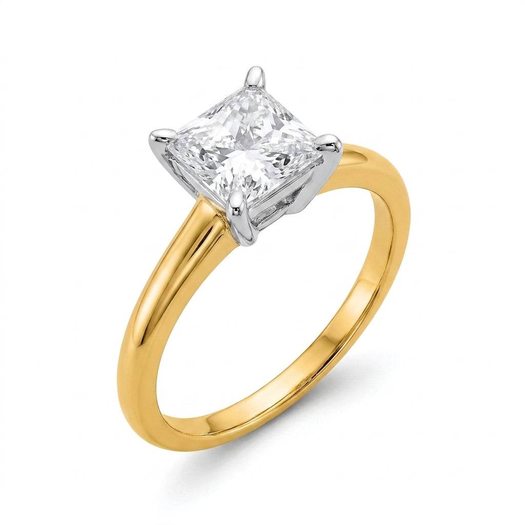 SOL-200P-0LD Princess solitaire engagement ring hero-beauty