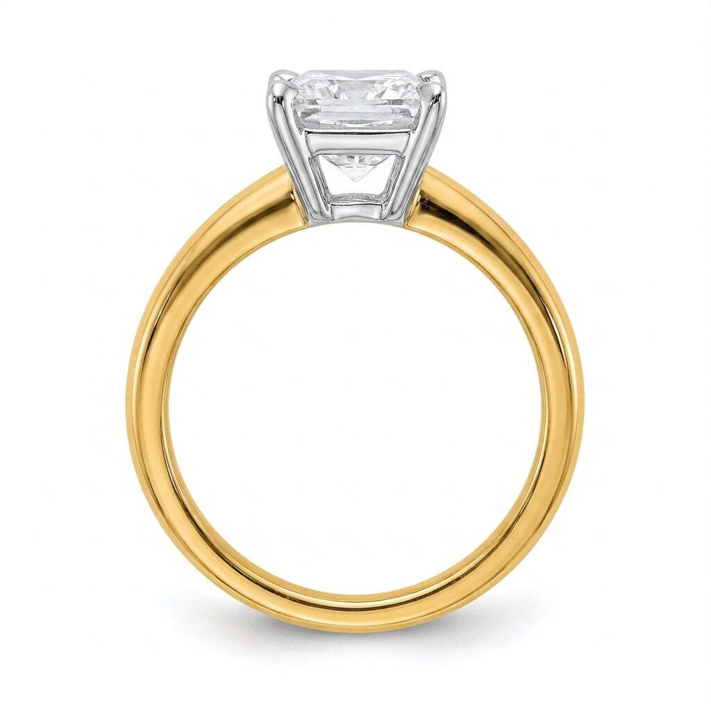 SOL-200P-0LD Princess solitaire engagement ring side-profile