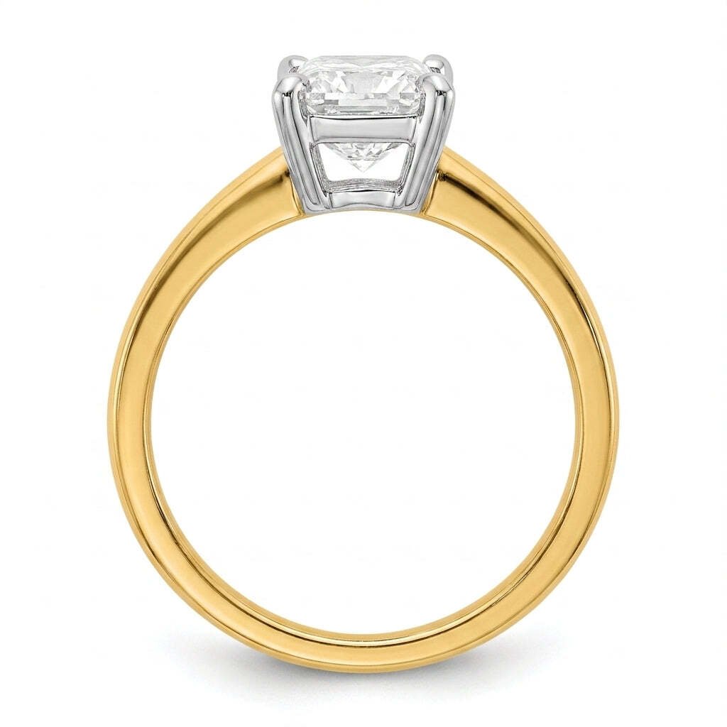 SOL-200RA-0LD Radiant solitaire engagement ring side-profile