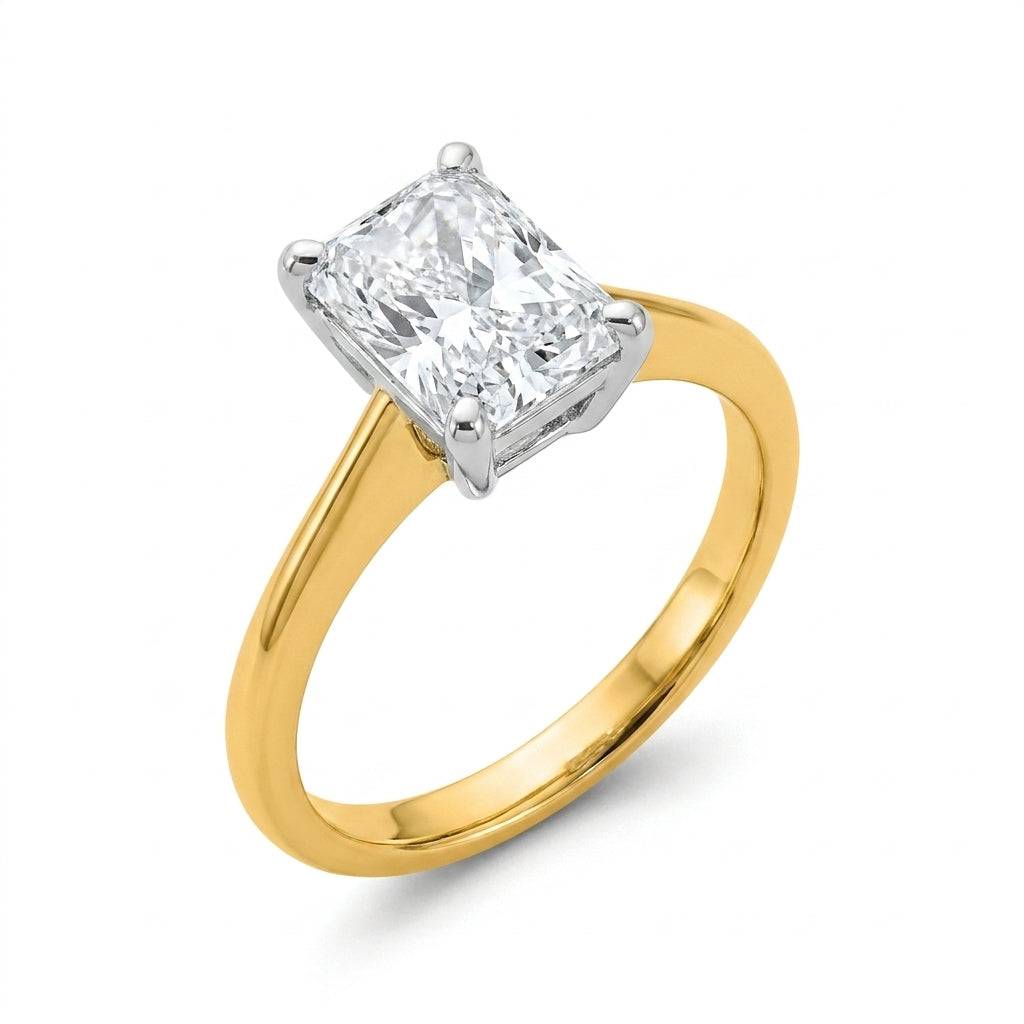 2 carat radiant lab grown diamond engagement ring - hero beauty