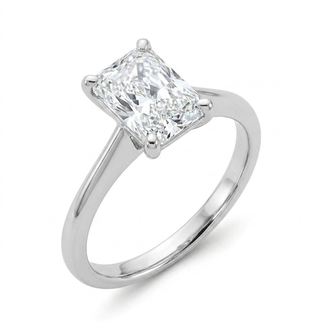2 carat radiant lab grown diamond engagement ring - hero beauty