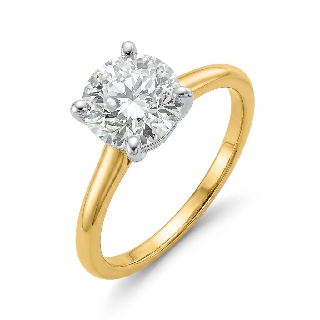 SOL-200R-0LD Round solitaire engagement ring hero-beauty