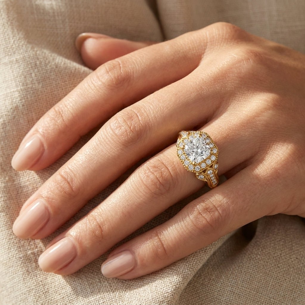 RM12980-200-LD Round solitaire engagement ring hand-model