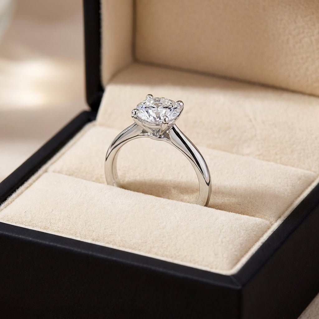 RM12560C-WLD round engagement ring in presentation box