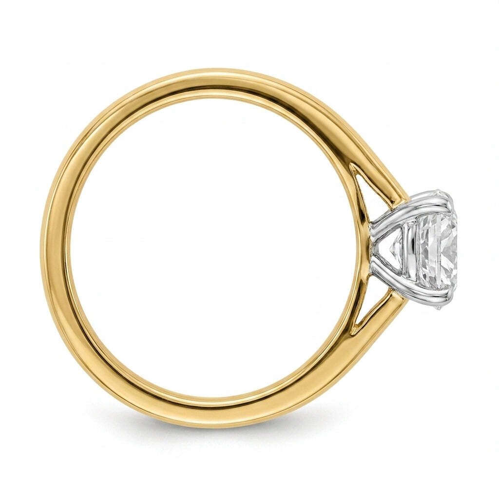 RM12843-250C-LD Cushion solitaire engagement ring side-profile
