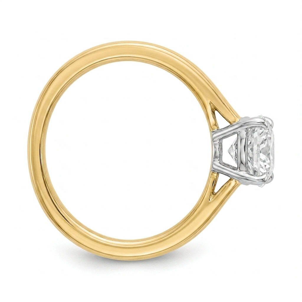 RM12346-250C Cushion solitaire engagement ring side-profile