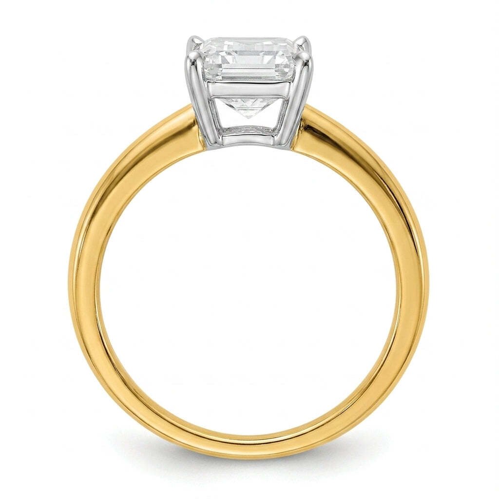 SOL-250EM-0LD Emerald solitaire engagement ring side-profile