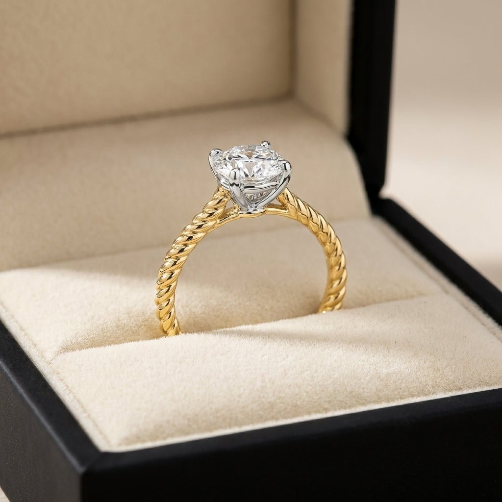 RM12986-250-LD Round solitaire engagement ring ring-in-box