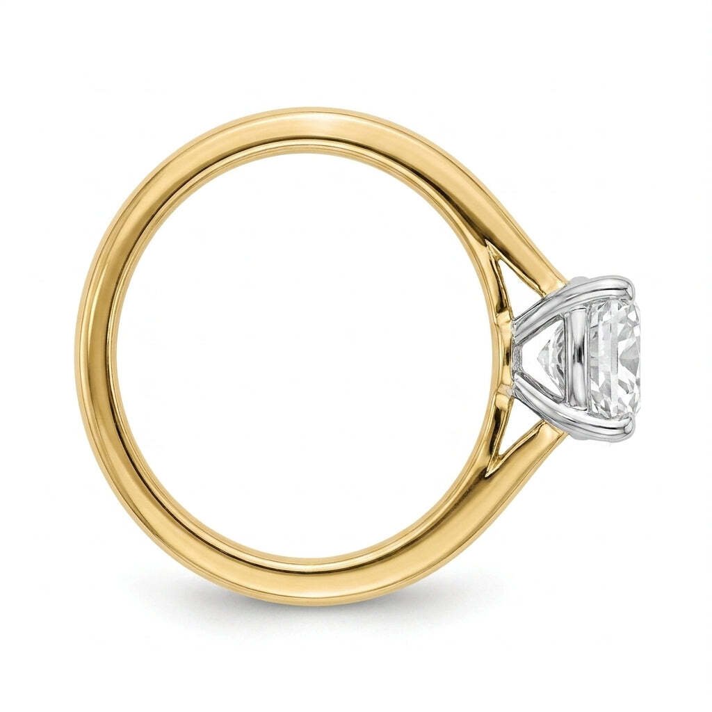 RM12841-300C-LD Cushion solitaire engagement ring side-profile