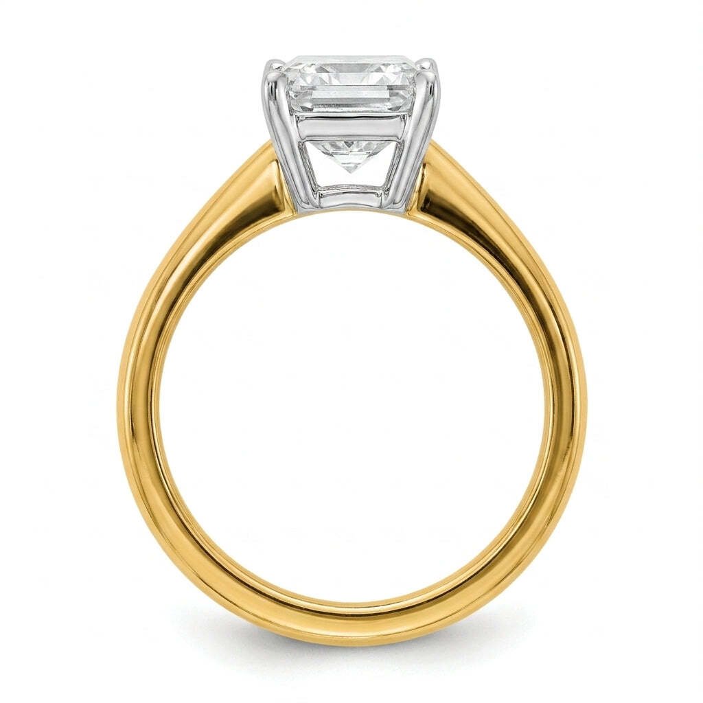 SOL-300EM-0LD Emerald solitaire engagement ring side-profile