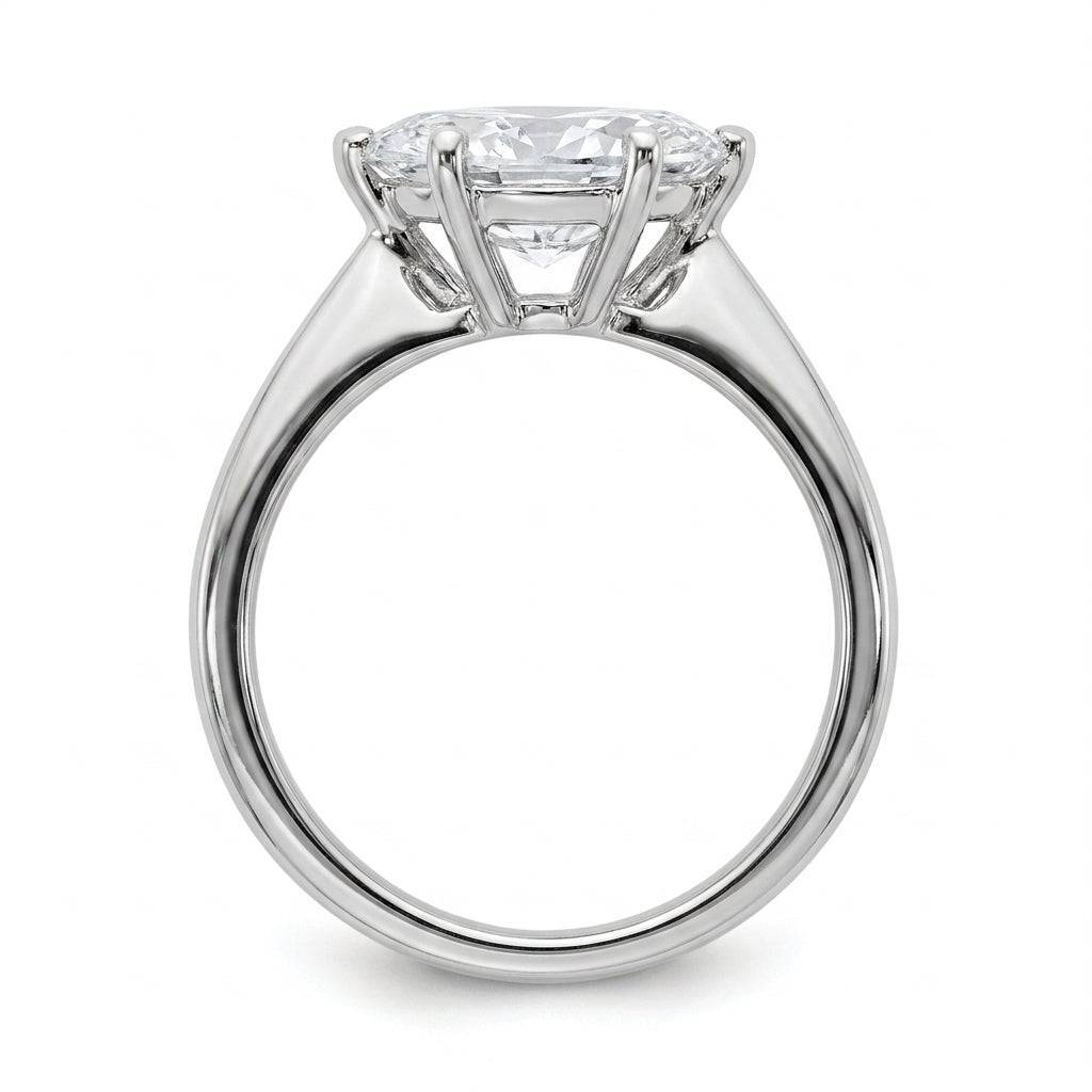 3 carat marquise lab grown diamond engagement ring - side profile