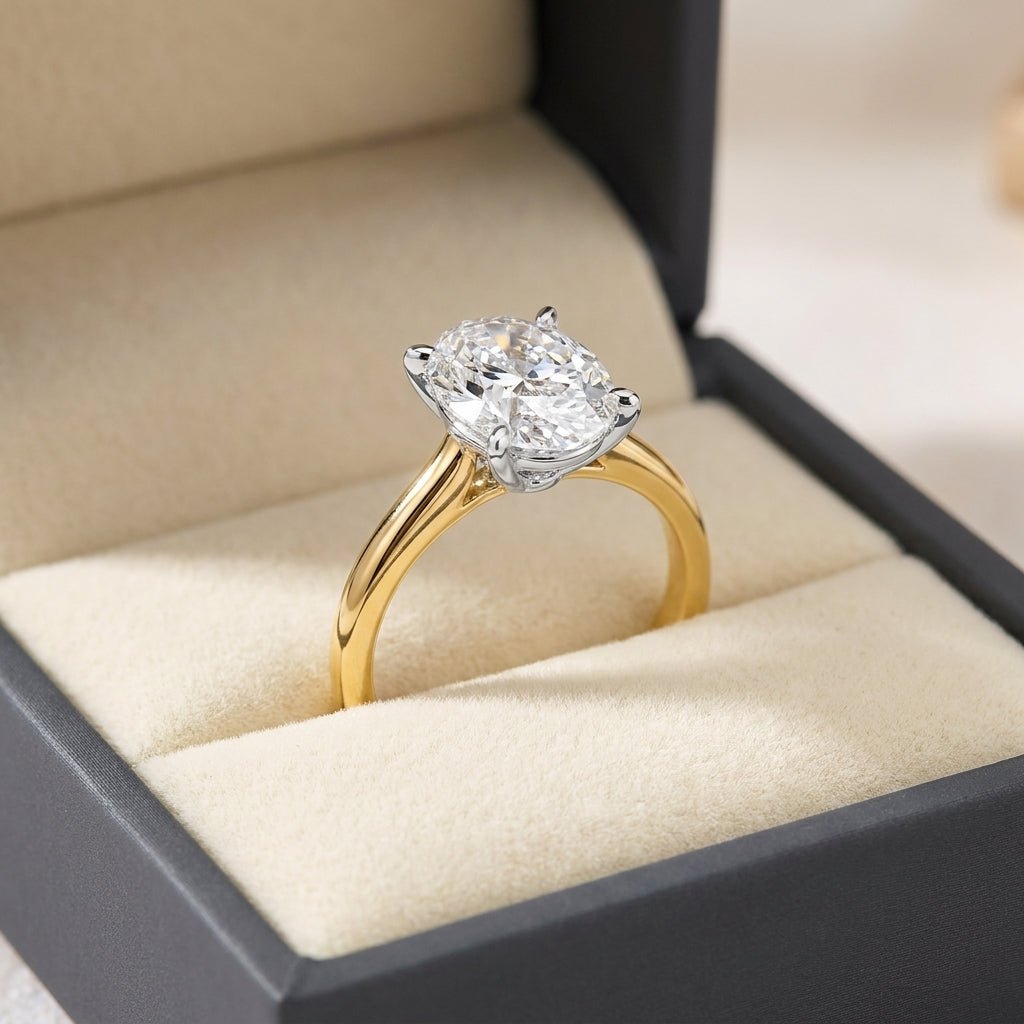 SOL-300O-0LD Oval solitaire engagement ring ring-in-box