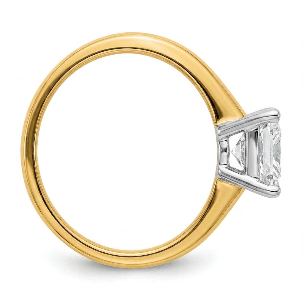 SOL-300P-0LD Princess solitaire engagement ring side-profile