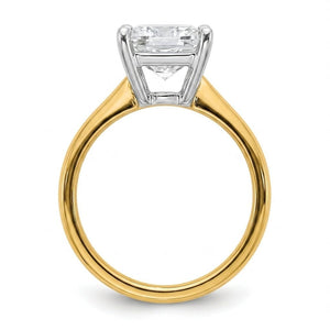 3 carat princess lab grown diamond engagement ring - side profile