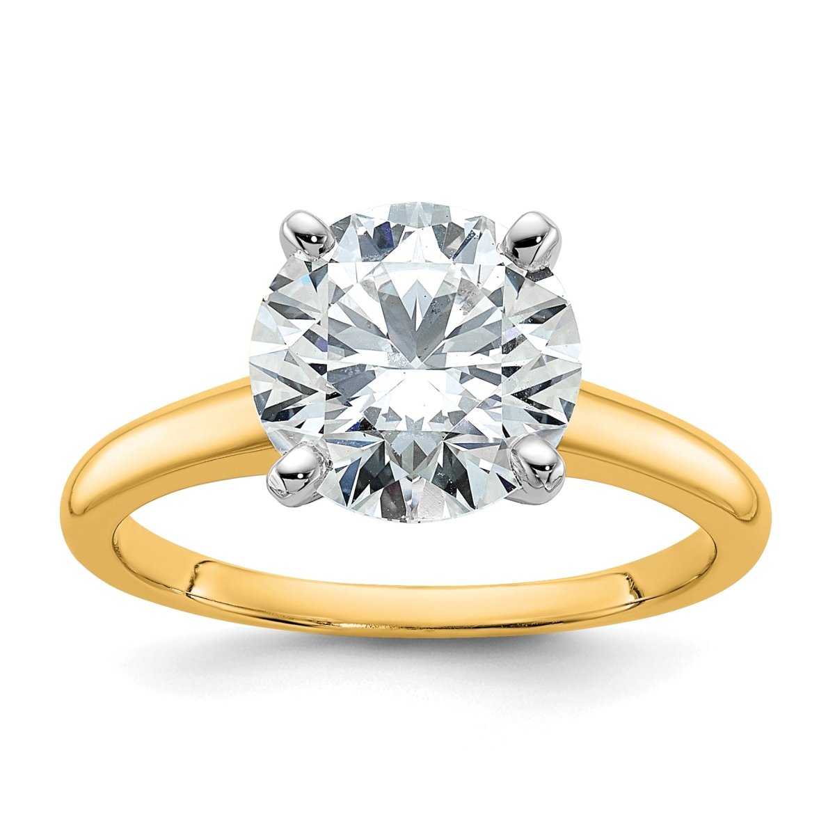 10ktt 3ct Lab Grown Diamond VS+ F+ Round Comp Solitaire Eng Ring - authentic supplier studio photograph