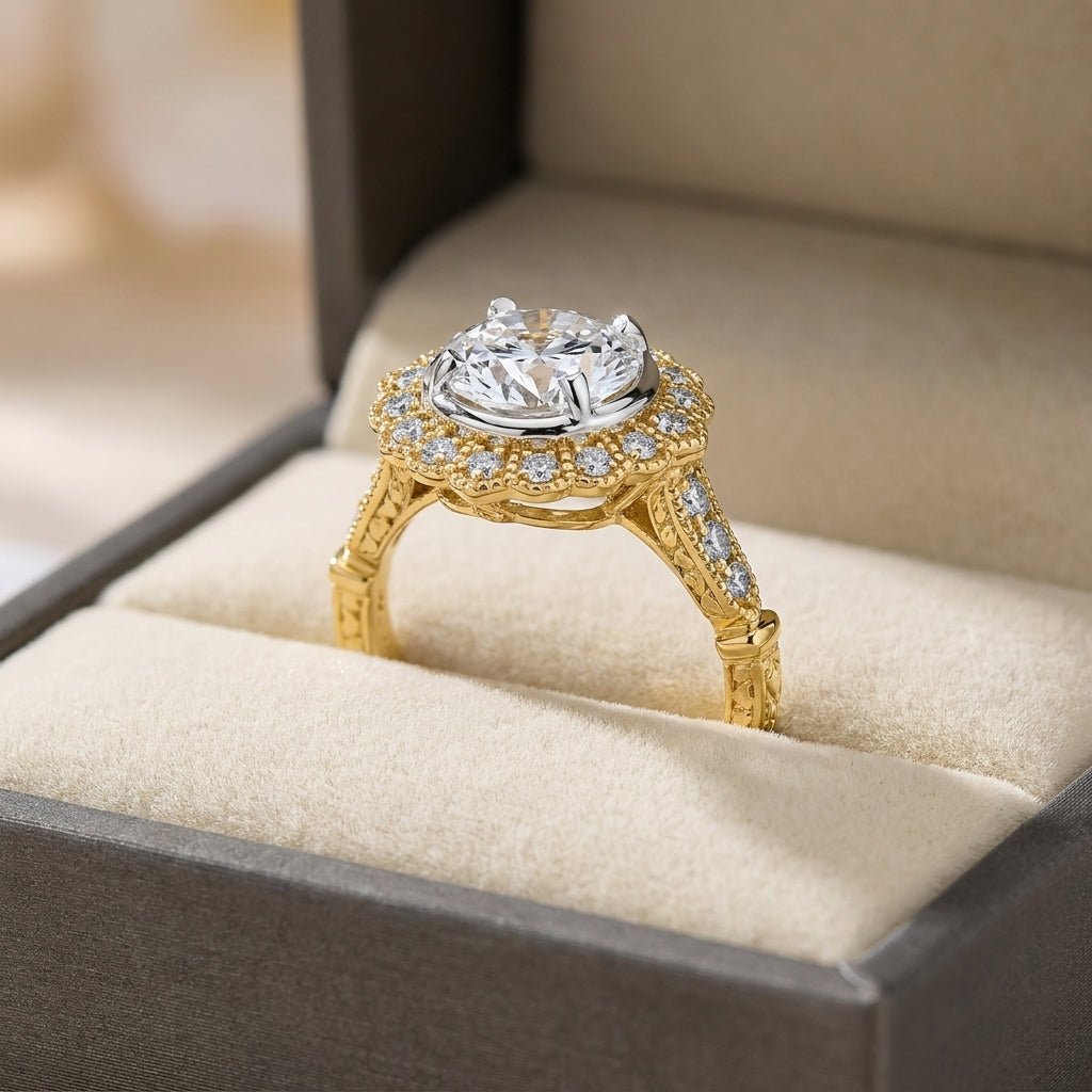 RM12989-300-LD Round solitaire engagement ring ring-in-box