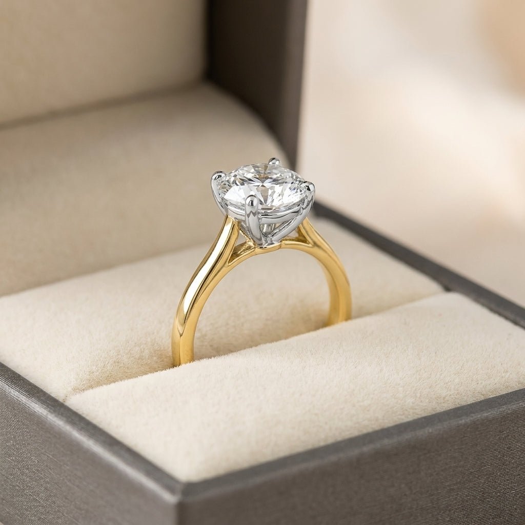 RM12990-300-LD Round solitaire engagement ring ring-in-box