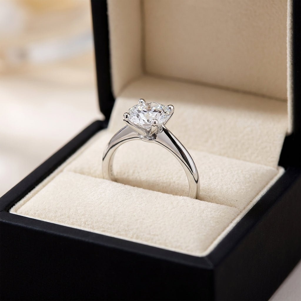 RM12561C-WLD round engagement ring in presentation box