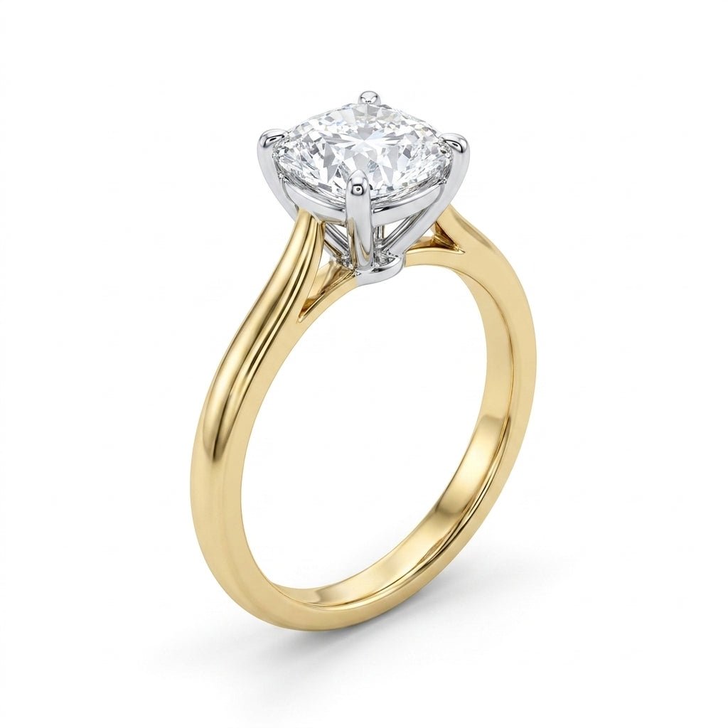 RM12843-350C Cushion solitaire engagement ring hero-beauty