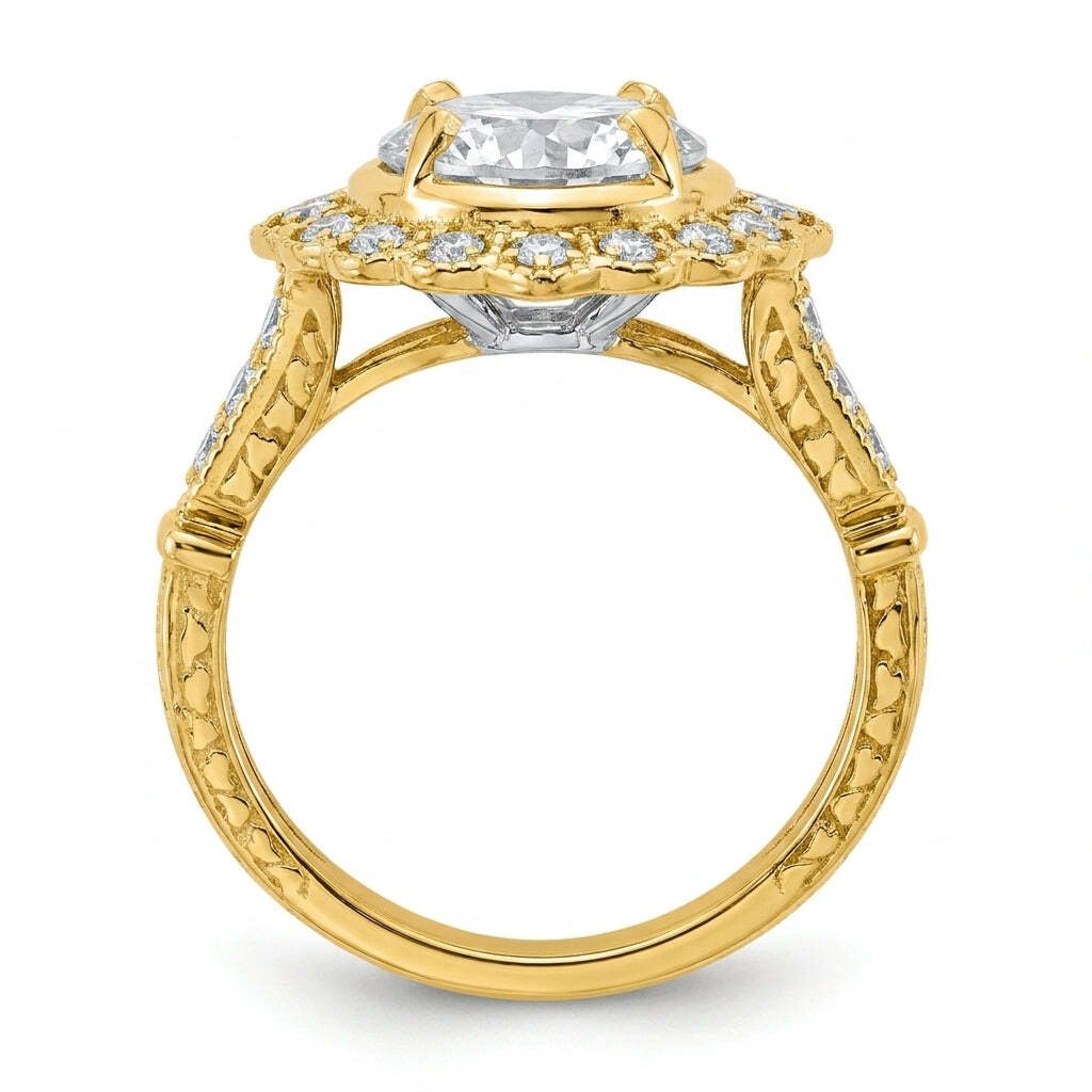 RM12989-350-LD Round solitaire engagement ring side-profile