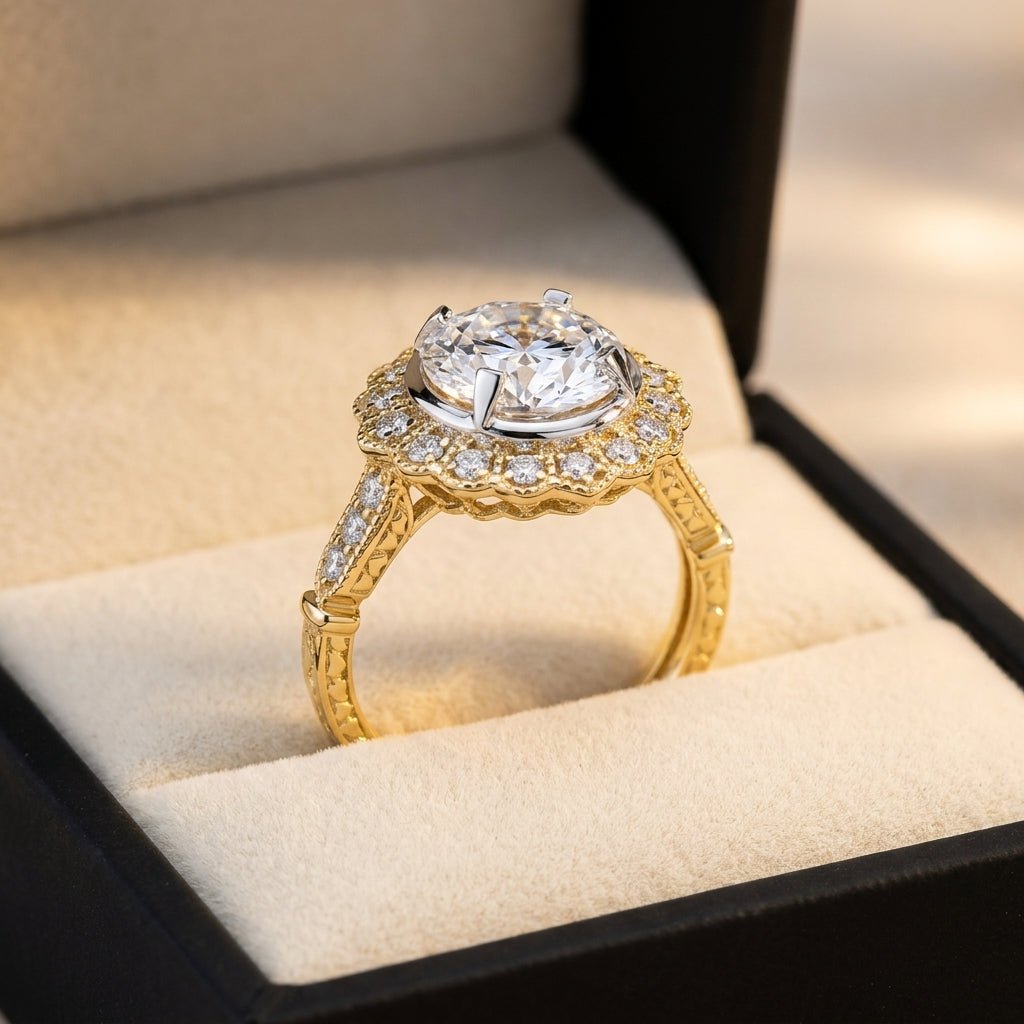 RM12989-350-LD Round solitaire engagement ring ring-in-box