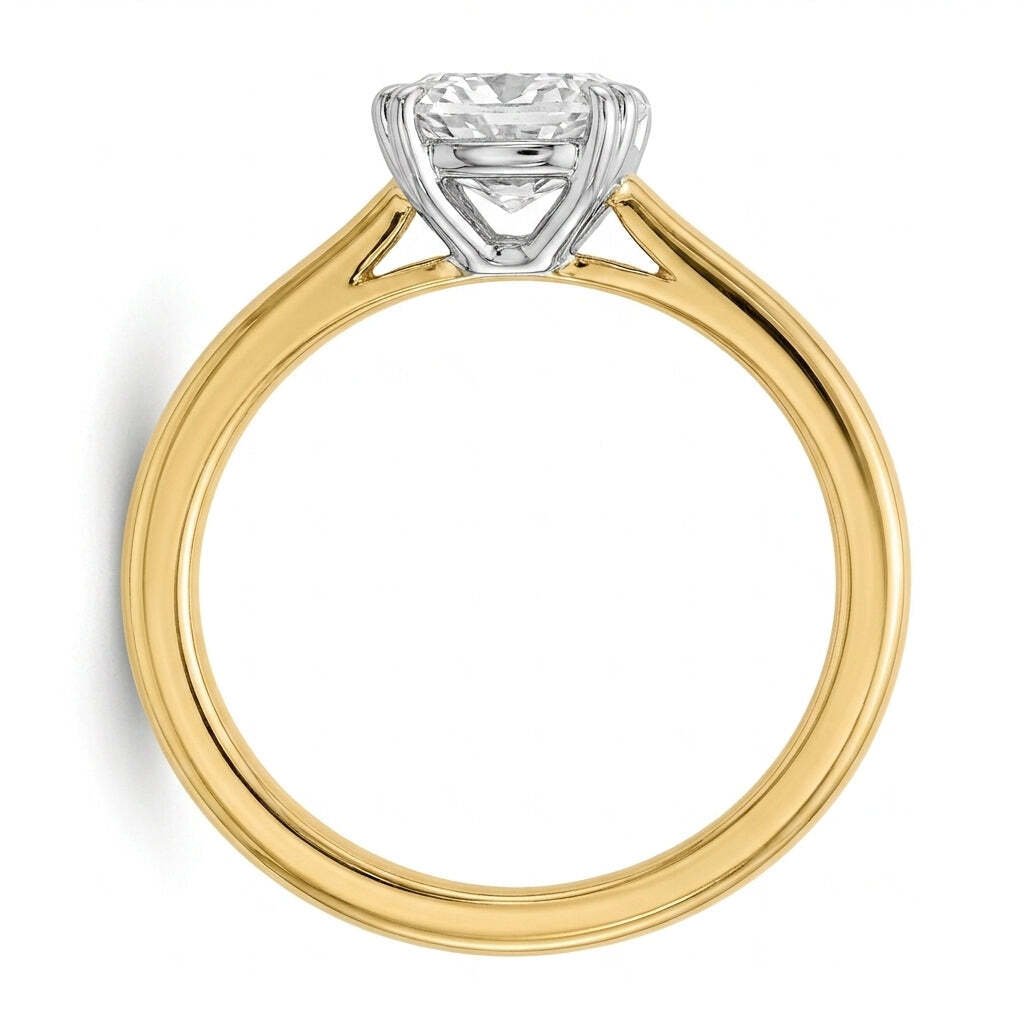 RM12843-400C-LD Cushion solitaire engagement ring side-profile