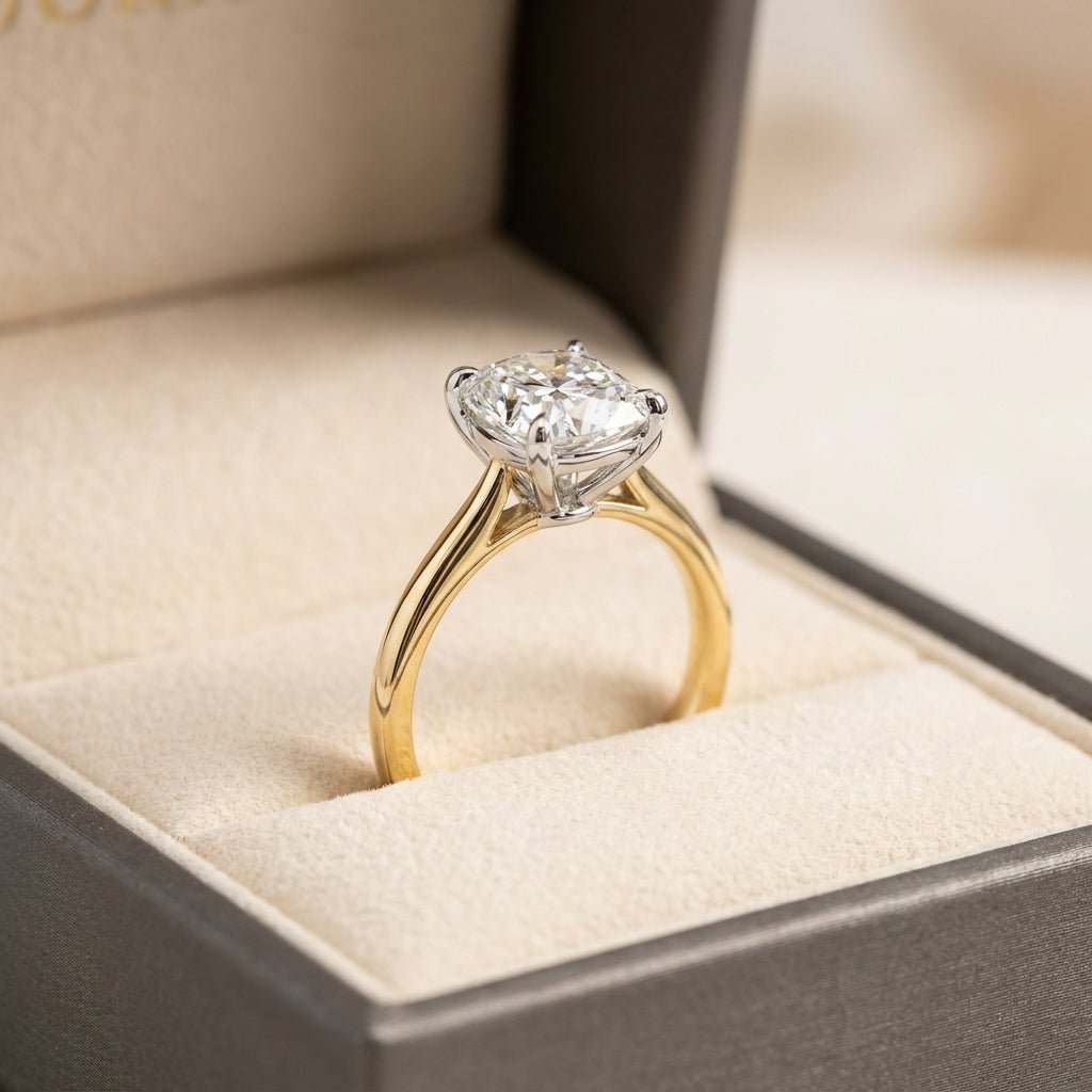 RM12843-400C Cushion solitaire engagement ring ring-in-box