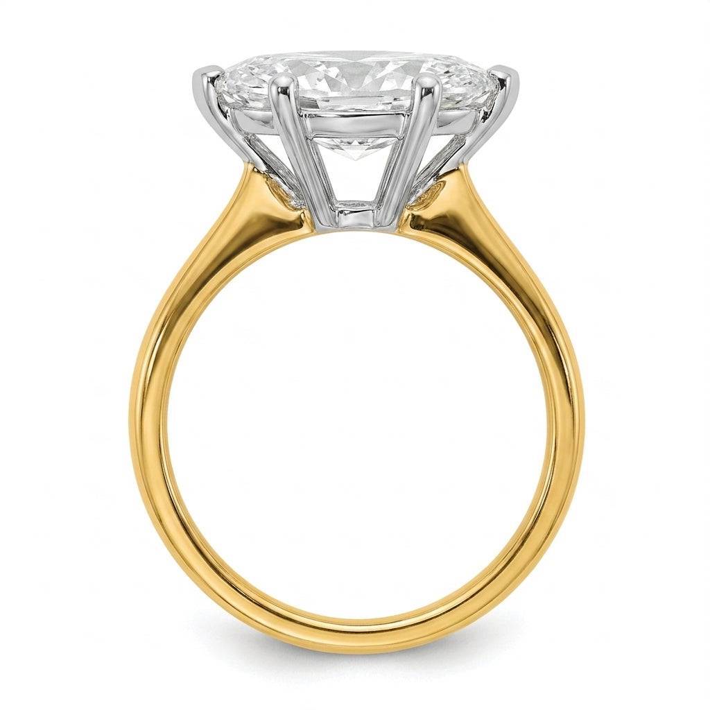 4 carat marquise lab grown diamond engagement ring - side profile
