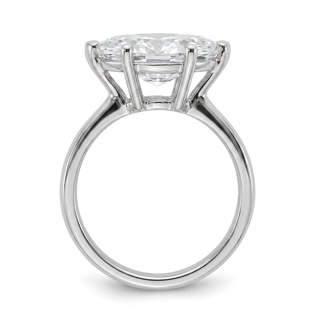 4 carat marquise lab grown diamond engagement ring - side profile