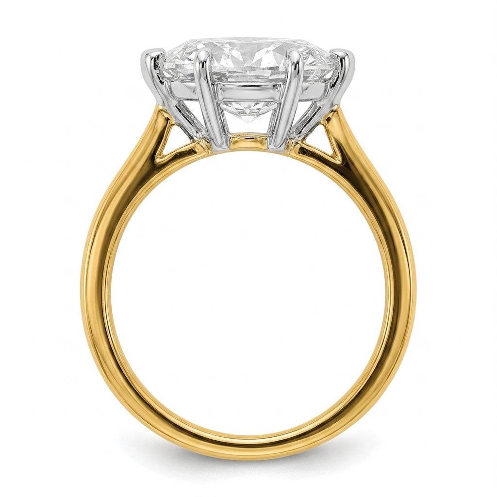 5 carat marquise lab grown diamond engagement ring - side profile