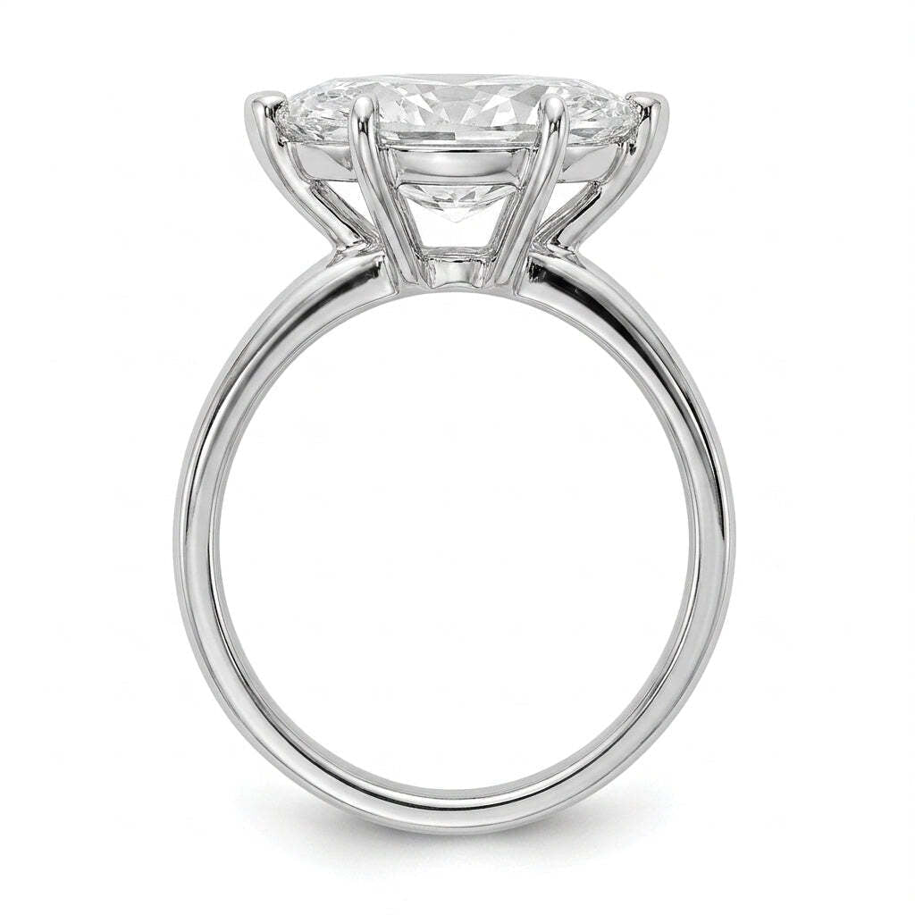 5 carat marquise lab grown diamond engagement ring - side profile