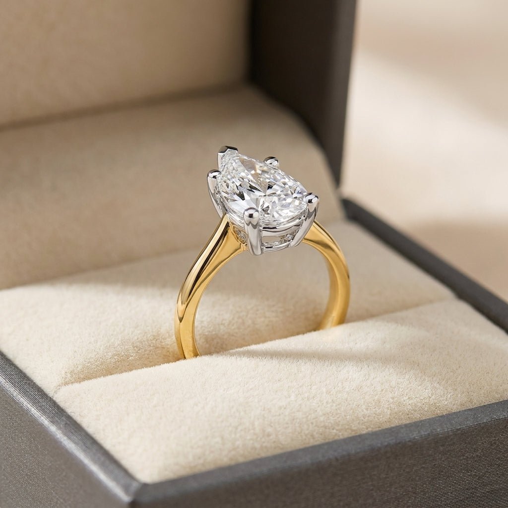 RM12607C-LD Pear 8-prong solitaire engagement ring ring-in-box