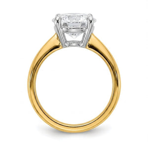 5 carat round lab grown diamond engagement ring - side profile