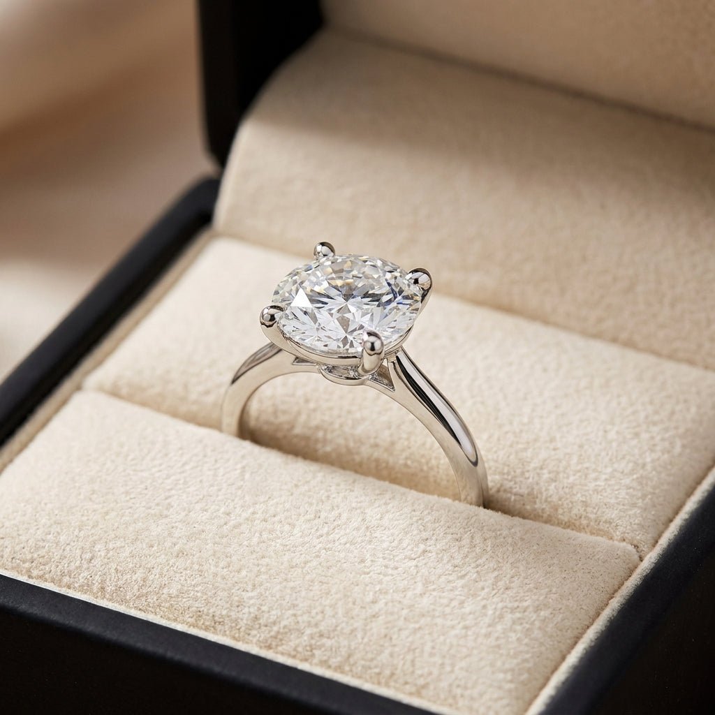RM12598C-WLD round engagement ring in presentation box