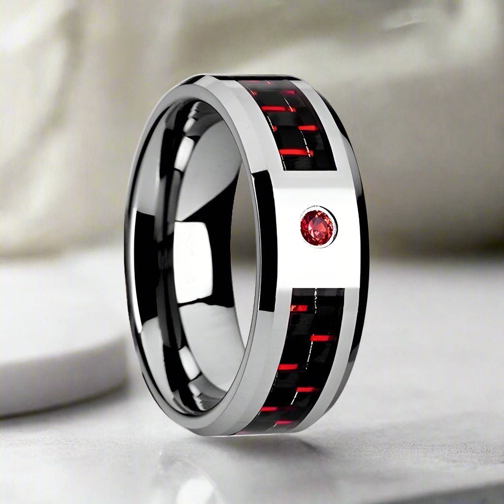 ADRIAN Tungsten Carbide men's wedding band, image 1