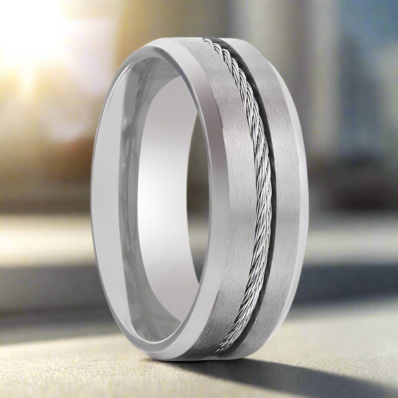 ALBERT Titanium men's wedding band, image 4