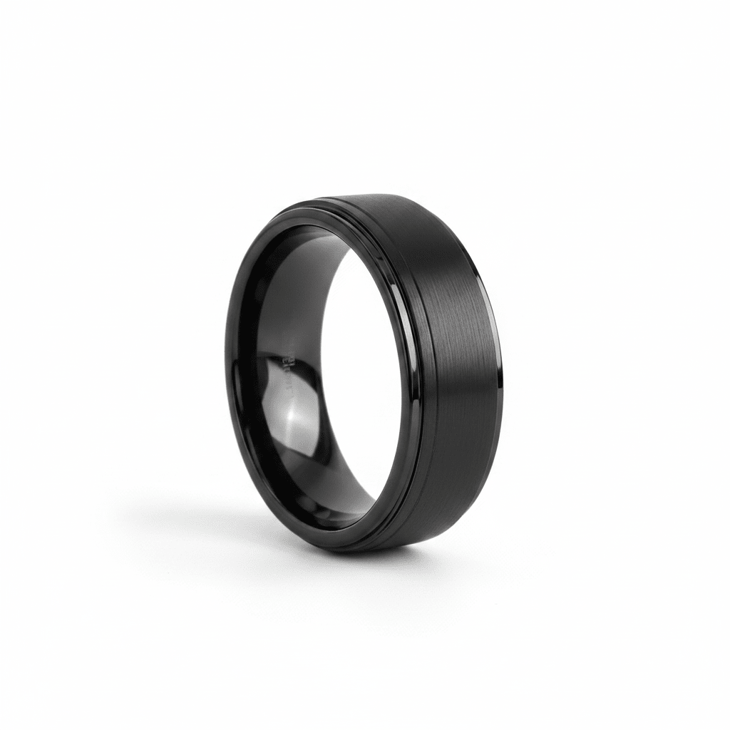 ALLIANCE — hero shot — men's tungsten carbide wedding ring | Aydins Jewelry
