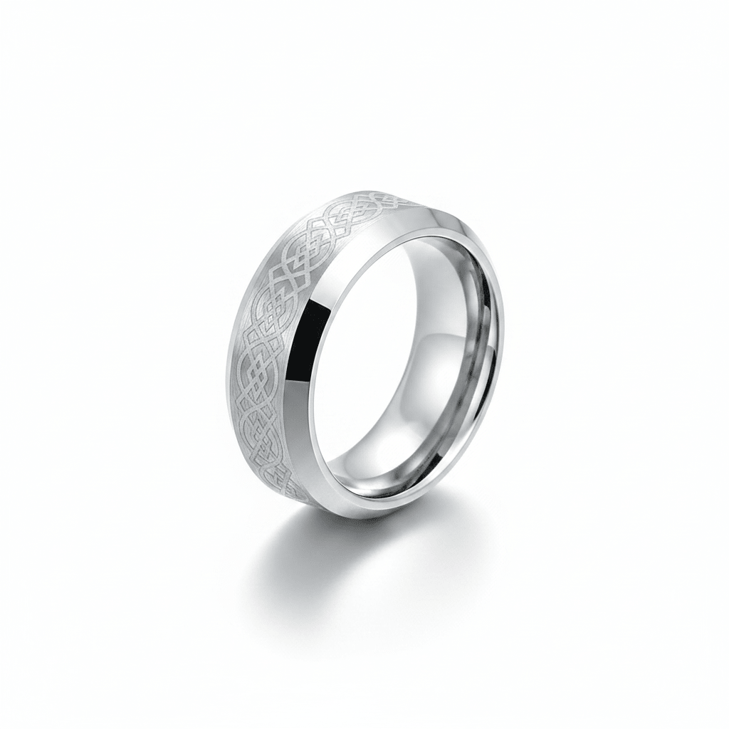 AMIS — hero shot — men's tungsten carbide wedding ring | Aydins Jewelry