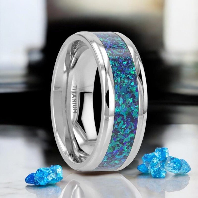 ANDROMEDA Titanium men's wedding band, image 1
