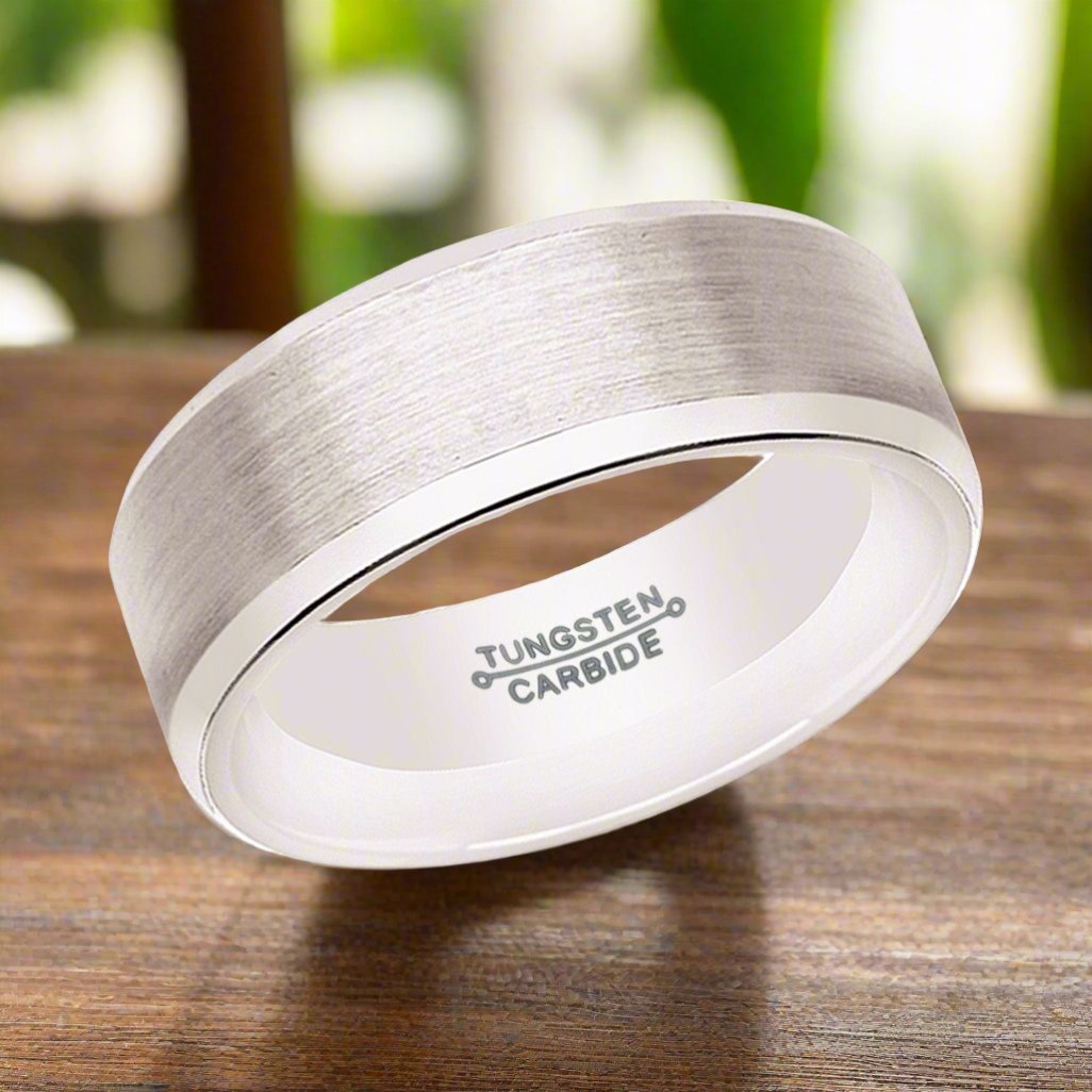 ANTARES White Ceramic men's wedding band, image 5