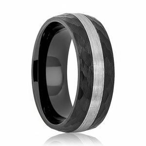 ANVILOR — hero shot — men's tungsten carbide wedding ring | Aydins Jewelry