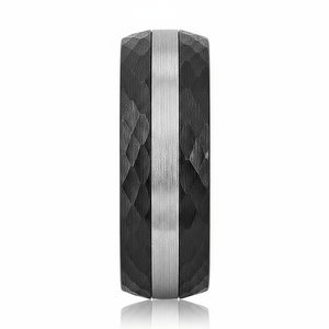 ANVILOR — angled view — men's tungsten carbide wedding ring | Aydins Jewelry
