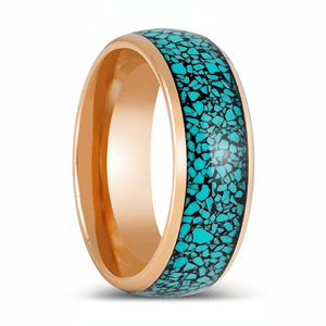 AQUAGLAZE — Hero product shot — men's tungsten wedding ring.
