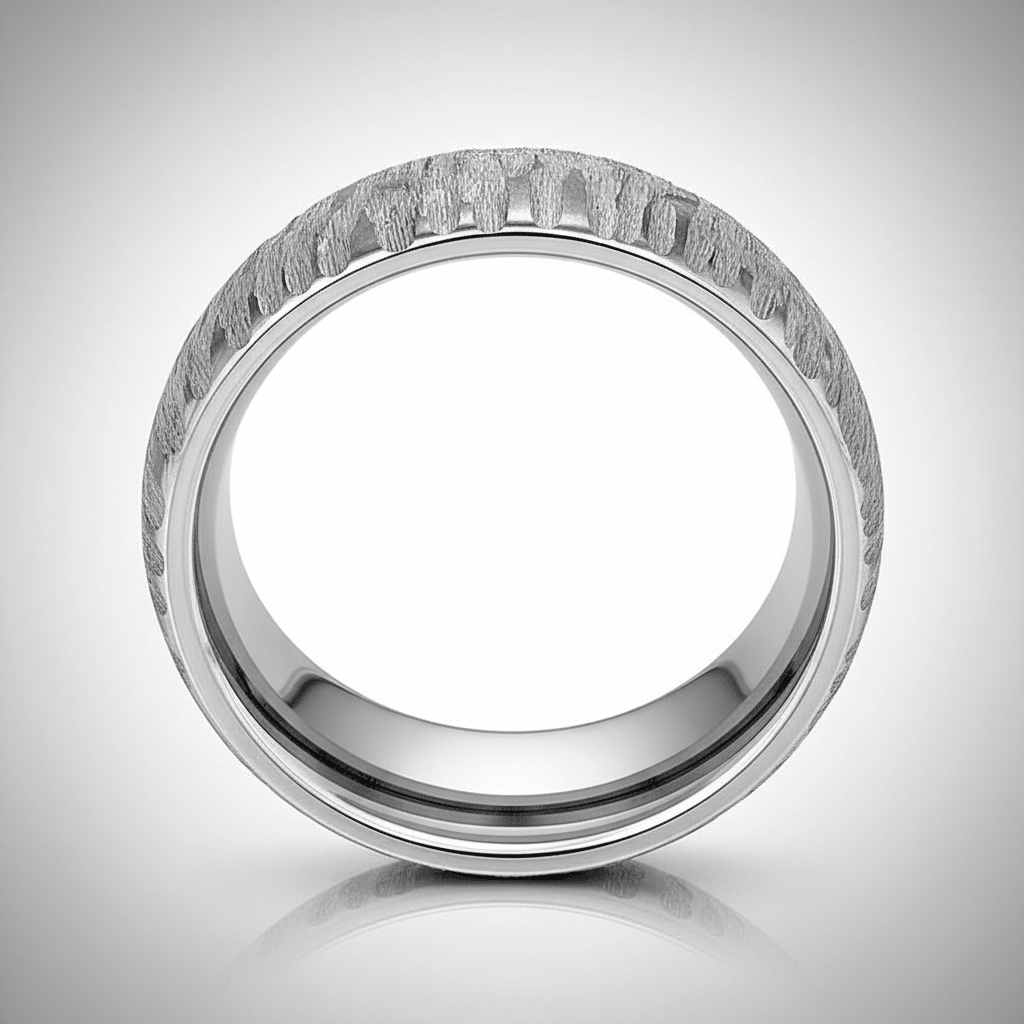 ARBORIX — alternate angle — men's tungsten carbide wedding ring | Aydins Jewelry
