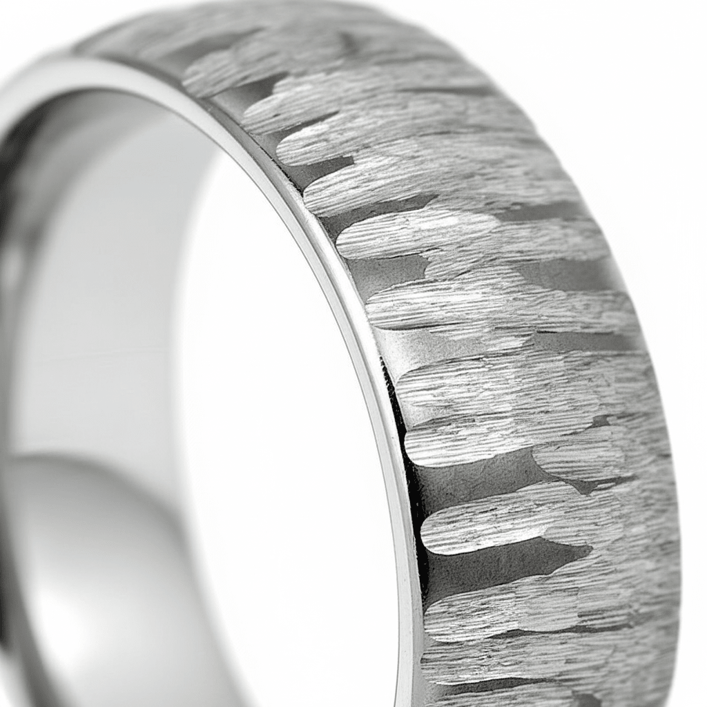 ARBORIX — close-up detail — men's tungsten carbide wedding ring | Aydins Jewelry