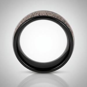 ARNEB — Center-through axial view — men's tungsten wedding ring.