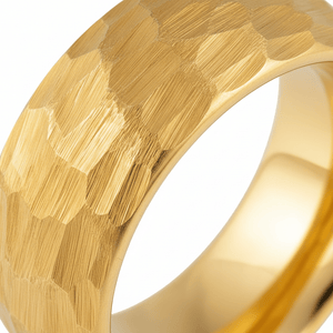 AURIGA — Extreme macro detail — men's tungsten wedding ring.