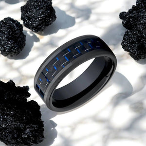 AVITUS Black Ceramic men's wedding band, image 2