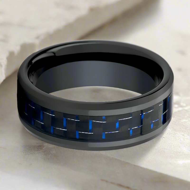 AVITUS Black Ceramic men's wedding band, image 3