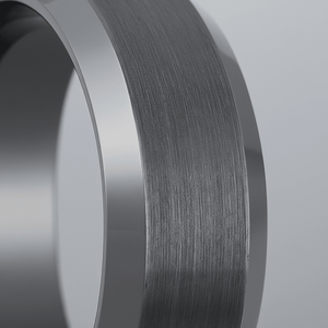 AXINGTON — close-up detail — men's tungsten carbide wedding ring | Aydins Jewelry